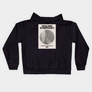 Black and White Minimal Lines - Healing Symphony Kids Hoodie